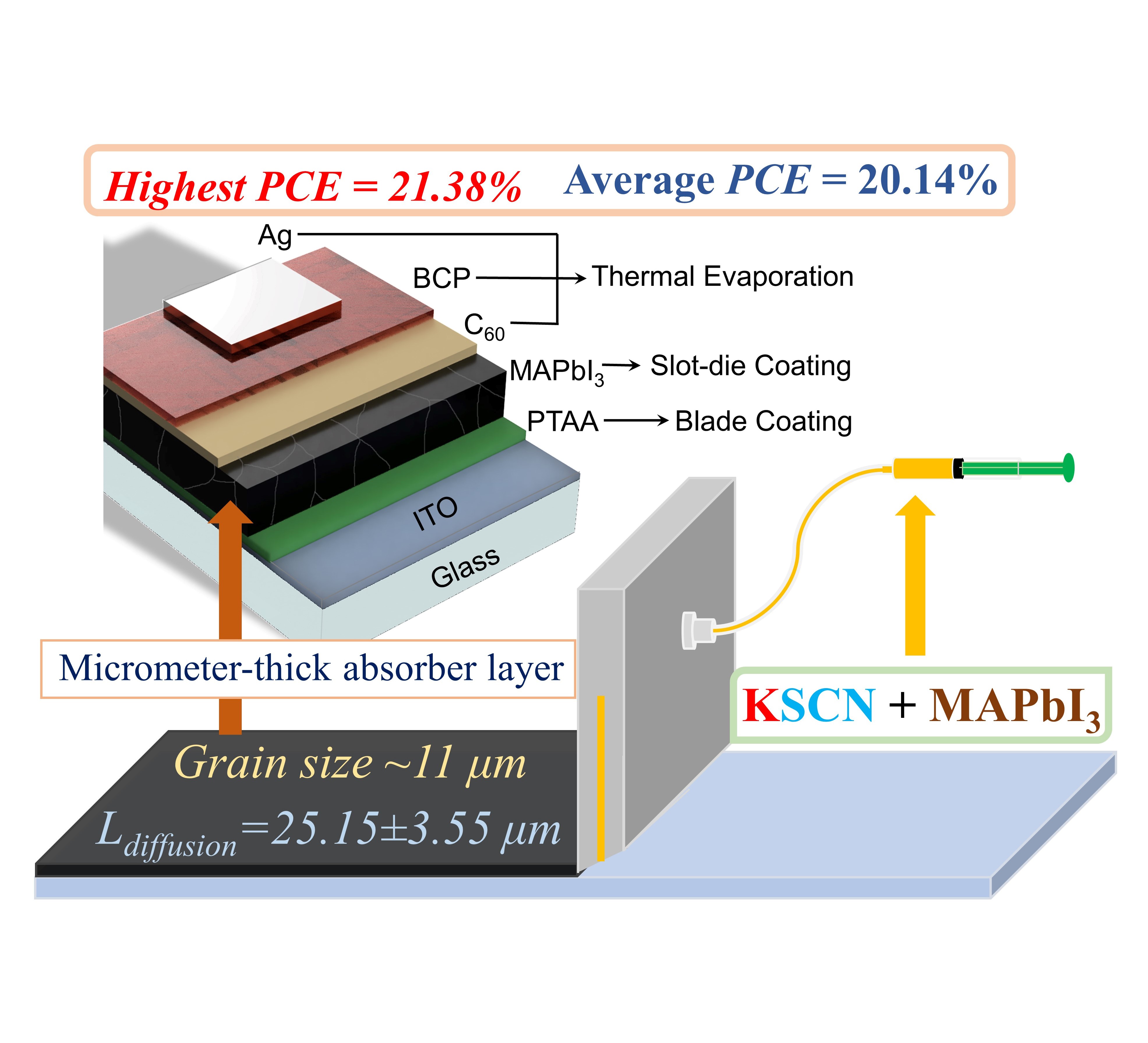 Potassium Thiocyanate‐Assisted Enhancement of Slot‐Die‐Coated ...